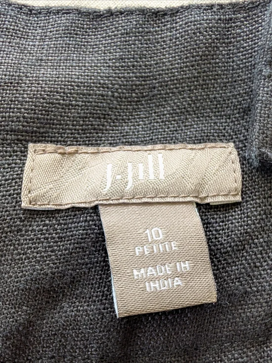 J. Jill 100% Linen / Cotton Lined/ Maxi Dress Black 10P Like New - Picture 4 of 4